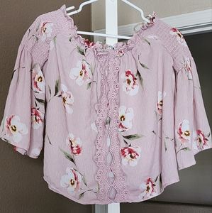 PINK off Shoulders Top